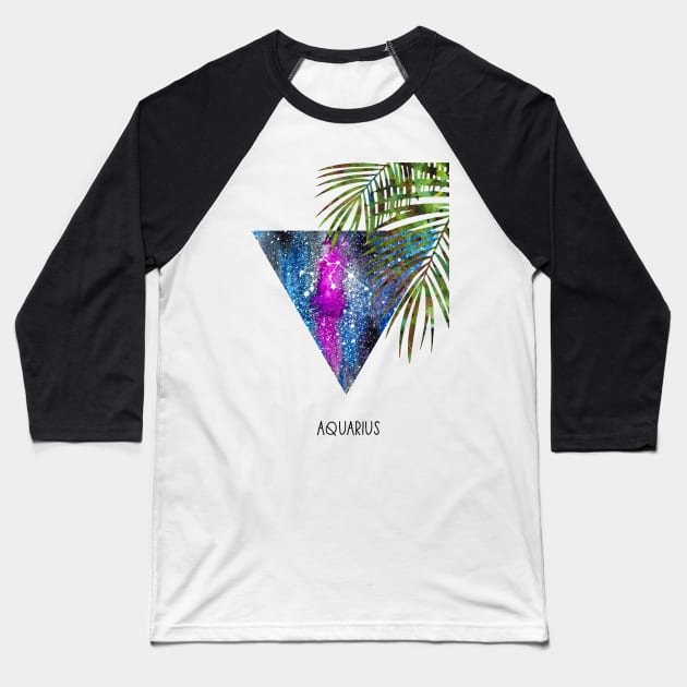 Aquarius Constellation, Aquarius Baseball T-Shirt by RosaliArt